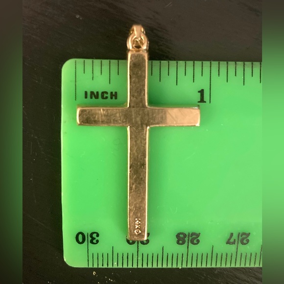 Vintage 14k Yellow Gold Cross Pendant - Picture 6 of 13